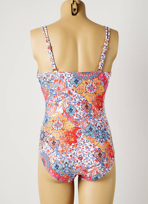 Costum de baie dintr-o singură piesă efect material satinat top sutien modelat albastru MOONTIDE femme