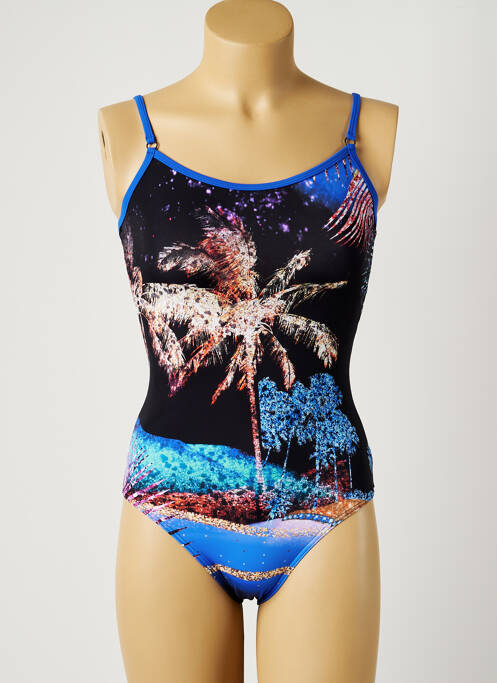 Costum de baie dintr-o singură piesă albastru OLYMPIA fată