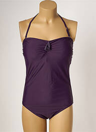 Costum de baie dintr-o singură piesă bretele elastice detașabile top sutien modelat violet DAG ADOM femme