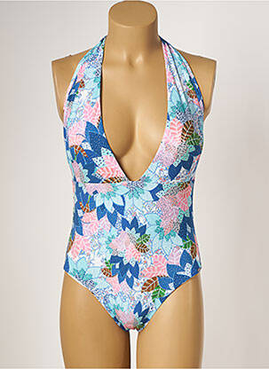 Costum de baie dintr-o singură piesă elasticitate top sutien modelat albastru MOONTIDE femeie