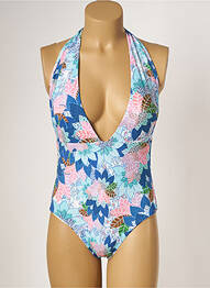 Costum de baie dintr-o singură piesă elasticitate top sutien modelat albastru MOONTIDE femeie