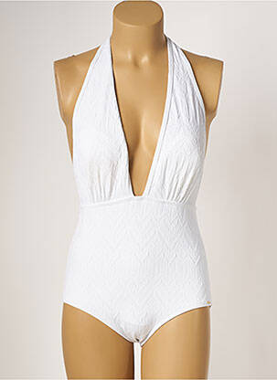 Costum de baie dintr-o singură piesă elasticitate top sutien modelat alb PIHA femeie