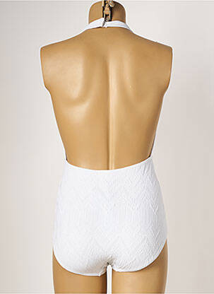 Costum de baie dintr-o singură piesă elasticitate top sutien modelat alb PIHA femeie