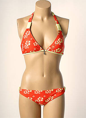 Costum de baie din două piese elasticitate top sutien modelat portocalie LITTLE MARCEL femeie