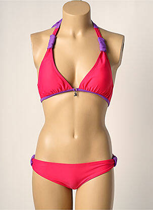 Costum de baie din două piese elasticitate top triunghiuri roz LITTLE MARCEL femeie