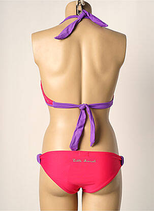 Costum de baie din două piese elasticitate top triunghiuri roz LITTLE MARCEL femeie