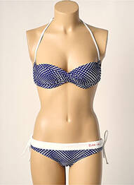 Costum de baie din două piese elasticitate top sutien modelat albastru LITTLE MARCEL femeie