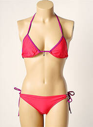 Costum de baie din două piese elasticitate top triunghiuri roz LITTLE MARCEL femeie