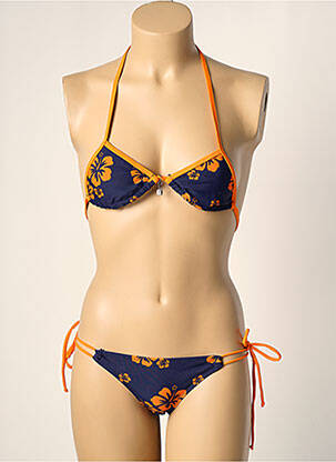 Costum de baie din două piese elasticitate portocalie LITTLE MARCEL femeie