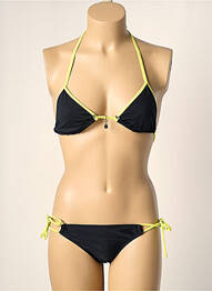 Costum de baie din două piese elasticitate top triunghiuri negru LITTLE MARCEL femeie