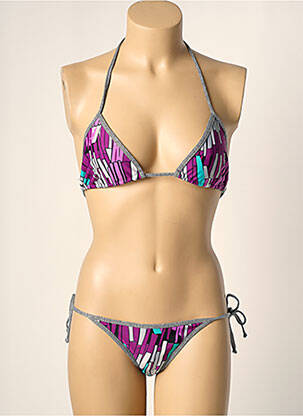 Costum de baie din două piese elasticitate top triunghiuri violet BAHIA BEACH BAULE femeie