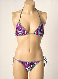 Costum de baie din două piese elasticitate top triunghiuri violet BAHIA BEACH BAULE femme