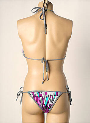 Costum de baie din două piese elasticitate top triunghiuri violet BAHIA BEACH BAULE femeie