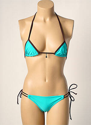 Costum de baie din două piese elasticitate top triunghiuri albastru LITTLE MARCEL femeie