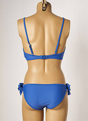 Costum de baie din două piese cu armatură top sutien push-up albastru DAG ADOM femeie