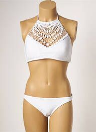Costum de baie din două piese elasticitate top sutien modelat alb DAG ADOM femme