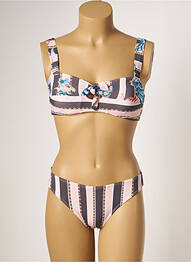 Costum de baie din două piese elasticitate top sutien modelat roz PIHA femeie