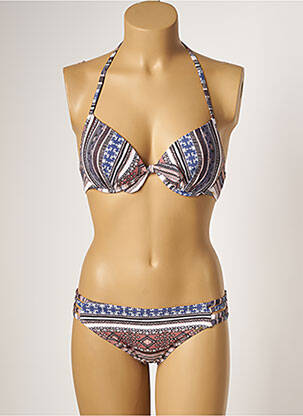 Costum de baie din două piese elasticitate top sutien modelat albastru PIHA femeie