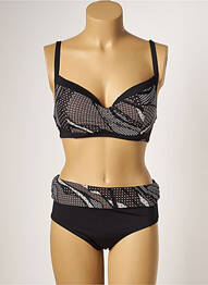 Costum de baie din două piese elasticitate top sutien modelat negru MOONTIDE femeie