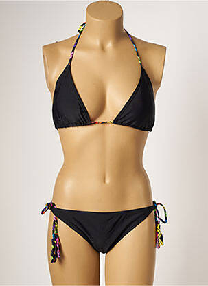 Costum de baie din două piese elasticitate top triunghiuri negru LITTLE MARCEL femeie