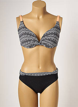Costum de baie din două piese elasticitate top triunghiuri negru SUN PLAYA femeie