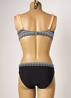 Costum de baie din două piese elasticitate top triunghiuri negru SUN PLAYA femeie