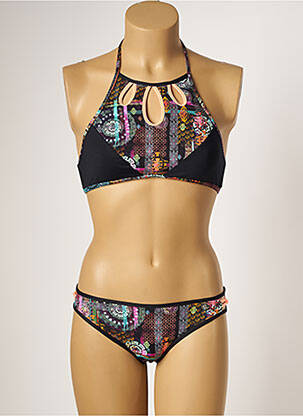 Costum de baie din două piese elasticitate negru CHERRY BEACH femeie