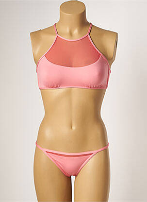 Costum de baie din două piese elasticitate roz KIWI femeie