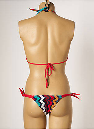 Costum de baie din două piese elasticitate top triunghiuri roșu BAHIA BEACH BAULE femeie