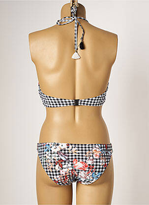 Costum de baie din două piese elasticitate top sutien modelat negru PIHA femeie