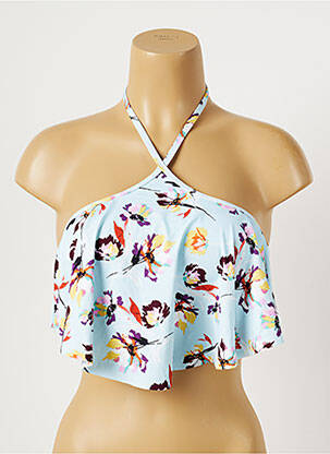 Sutien de costum de baie elasticitate top sutien modelat albastru PIHA femeie