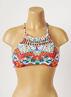 Sutien de costum de baie elasticitate top sutien modelat roșu PIHA femeie