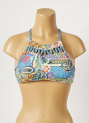 Sutien de costum de baie elasticitate top sutien modelat albastru PIHA femeie