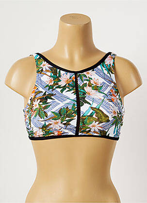 Sutien de costum de baie elasticitate top sutien modelat albastru MOONTIDE femeie