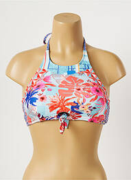 Sutien de costum de baie elasticitate top sutien modelat albastru PIHA femeie