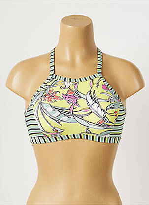 Sutien de costum de baie elasticitate top sutien modelat galben PIHA femeie