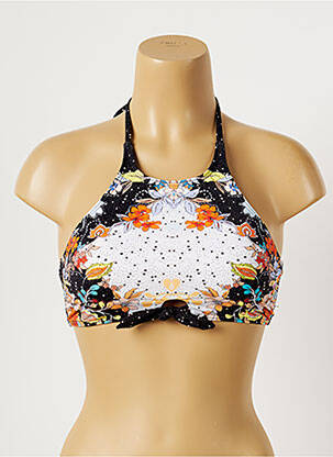 Sutien de costum de baie elasticitate top sutien modelat negru PIHA femme