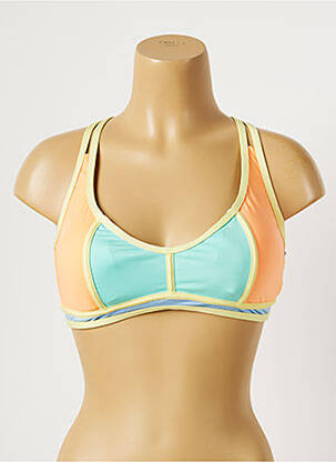 Sutien de costum de baie elasticitate top sutien modelat galben PIHA femeie