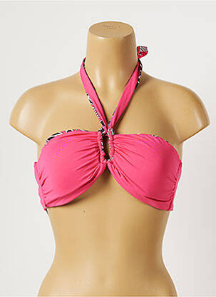 Sutien de costum de baie elasticitate top bentiță roz MOONTIDE femeie