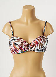 Sutien de costum de baie elasticitate top bentiță maro MOONTIDE femeie