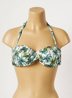 Sutien de costum de baie elasticitate top bentiță verde KIWI femeie