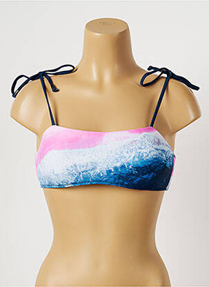 Sutien de costum de baie elasticitate top sutien modelat albastru PIHA femeie