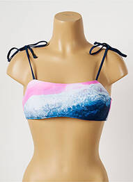Sutien de costum de baie elasticitate top sutien modelat albastru PIHA femeie