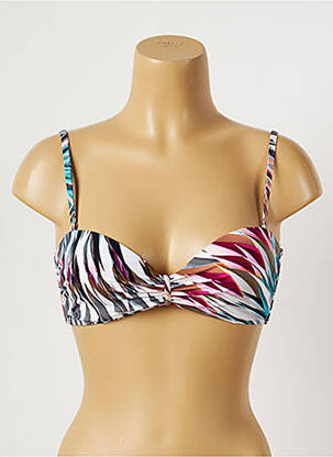 Sutien de costum de baie elasticitate top bentiță gri MOONTIDE femeie