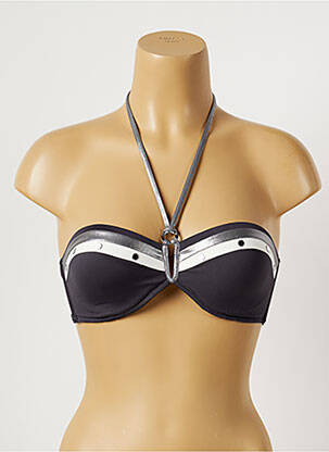Sutien de costum de baie elasticitate top bentiță gri TESSY femeie