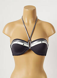 Sutien de costum de baie elasticitate top bentiță gri TESSY femeie