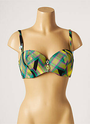 Sutien de costum de baie elasticitate top bentiță verde CHERRY BEACH femeie