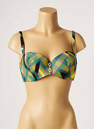 Sutien de costum de baie elasticitate top bentiță verde CHERRY BEACH femeie