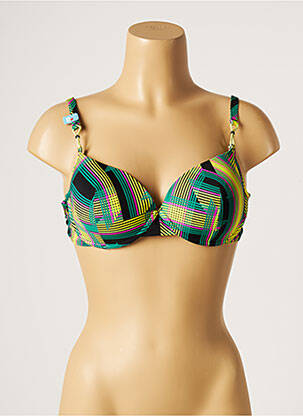 Sutien de costum de baie elasticitate top sutien modelat verde CHERRY BEACH femeie