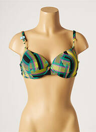 Sutien de costum de baie elasticitate top sutien modelat verde CHERRY BEACH femeie